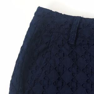 Navy Blue Eyelet Dress Shorts sz 14